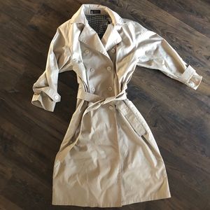 London Fog by Wamsutta Beige Trench Coat vintage